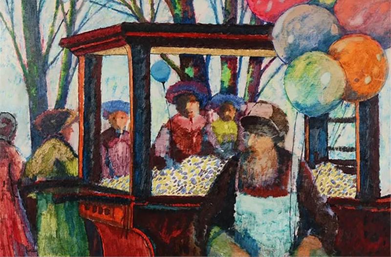 Donald Roy Purdy 1960 s Donald Roy Purdy Modernist Oil Painting