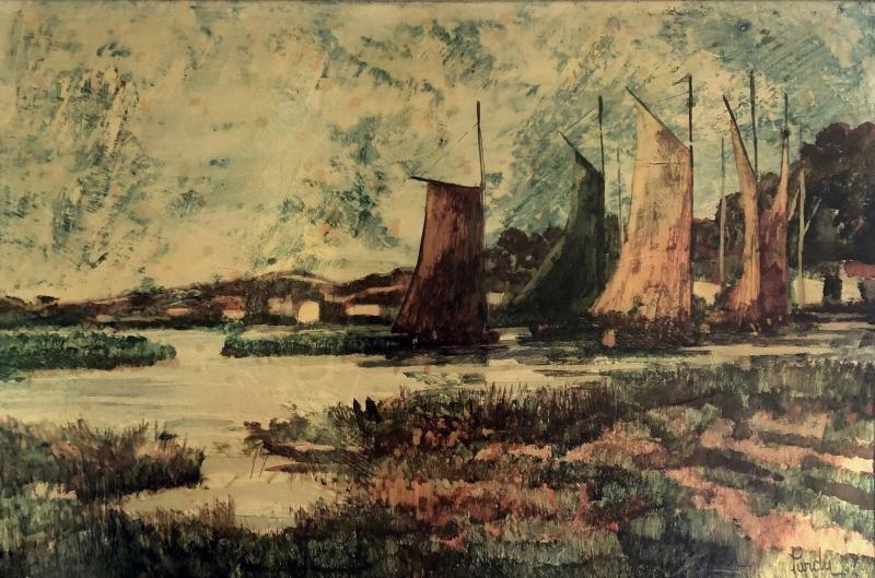 Donald Roy Purdy Sailboats in Marsh