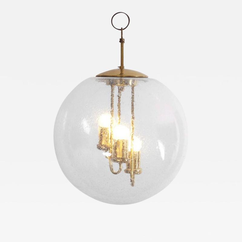 Doria Leuchten Huge Round Brass Sputnik Chandelier or Pendant Lamp by Doria