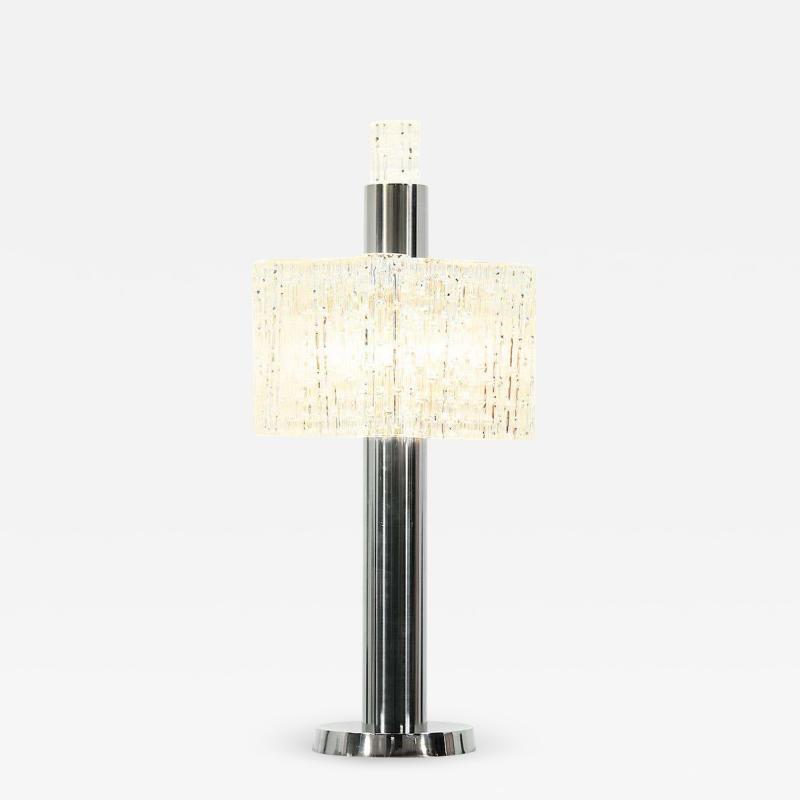 Doria Leuchten Mid Century Chrome Murano Table Lamp by Doria Leuchten