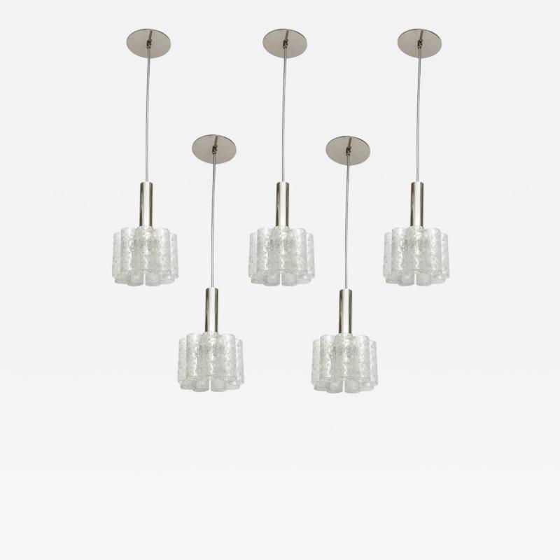 Doria Leuchten Murano Glass Tube Pendants