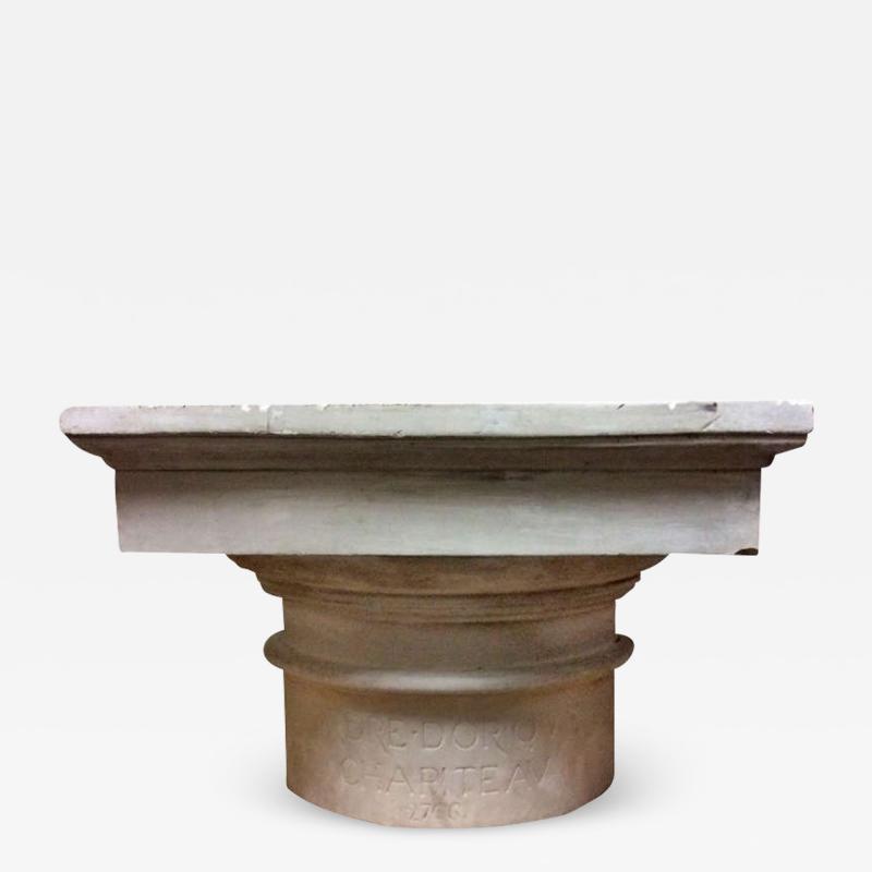 Doric capital in plaster France end of the XIXth century
