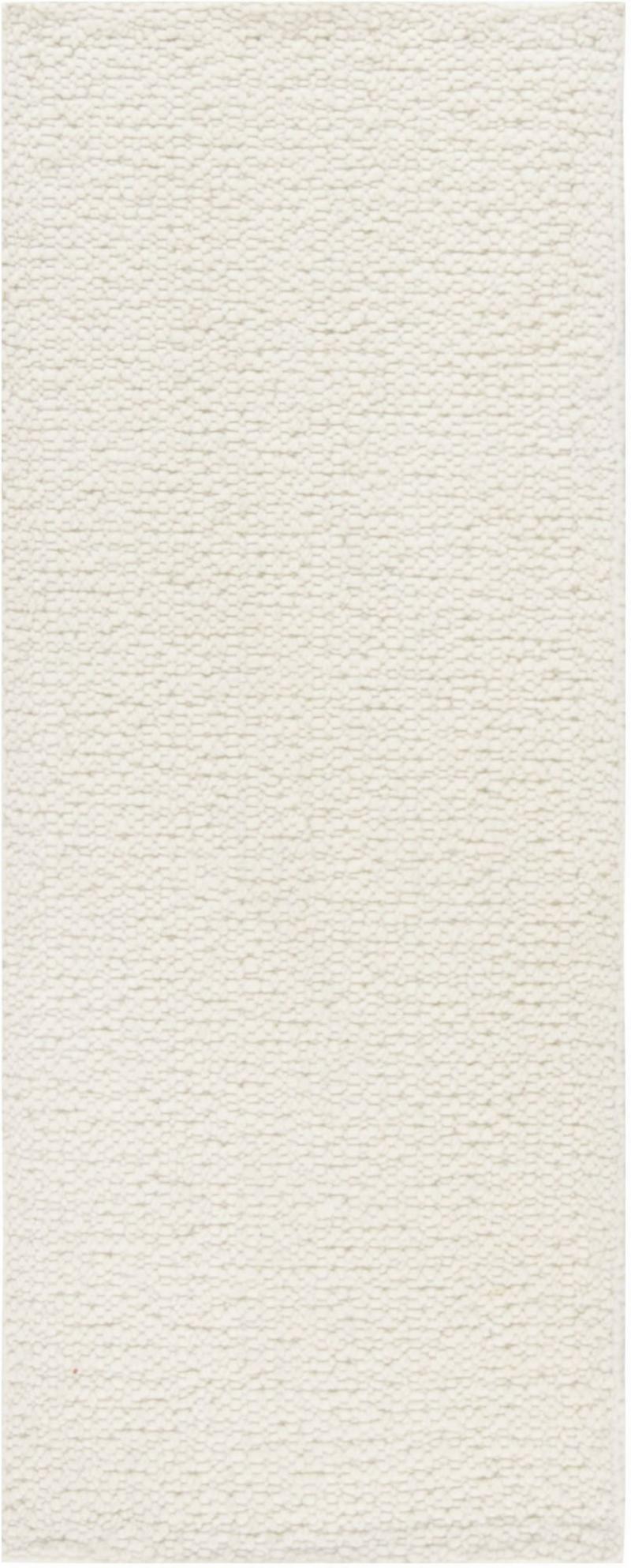 Doris Leslie Blau Collection Alpine White Handmade in Natural Lambswool Runner