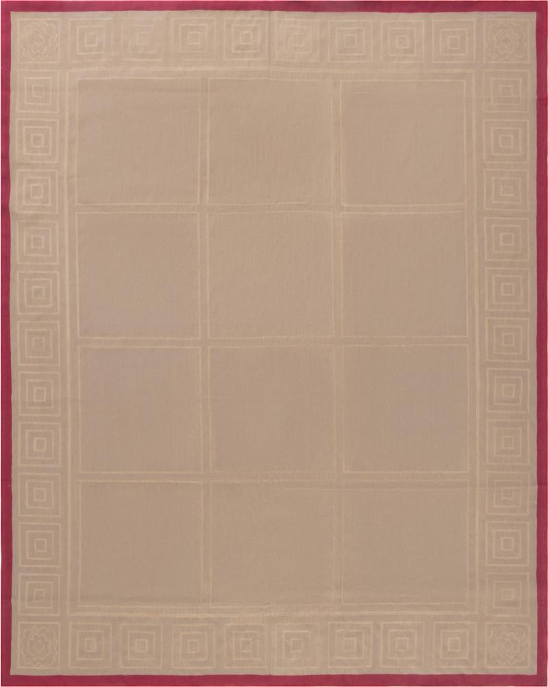 Doris Leslie Blau Collection Aubusson Brown Red Rug by Mariette Himes Gomez