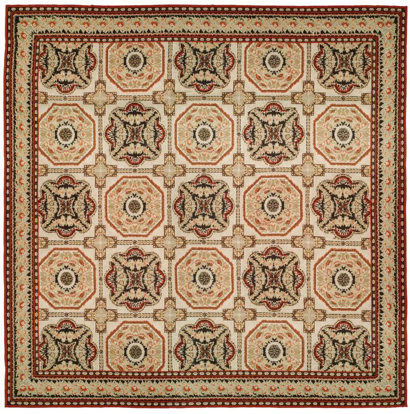 Doris Leslie Blau Collection Bassarabian Floral Beige Brown Orange Handmade Rug
