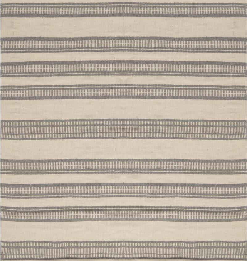Doris Leslie Blau Collection Brown Beige Striped Modern Flat Weave Wool Rug