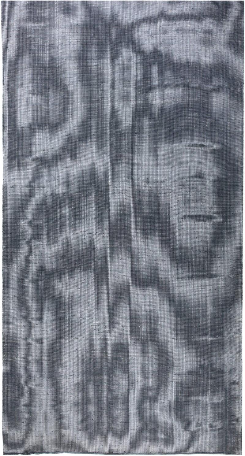 Doris Leslie Blau Collection Contemporary Blue Striped Flat Weave Wool Rug