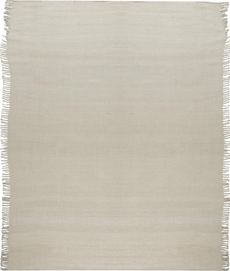 Doris Leslie Blau Collection Contemporary Solid Beige Flat Weave Wool Rug