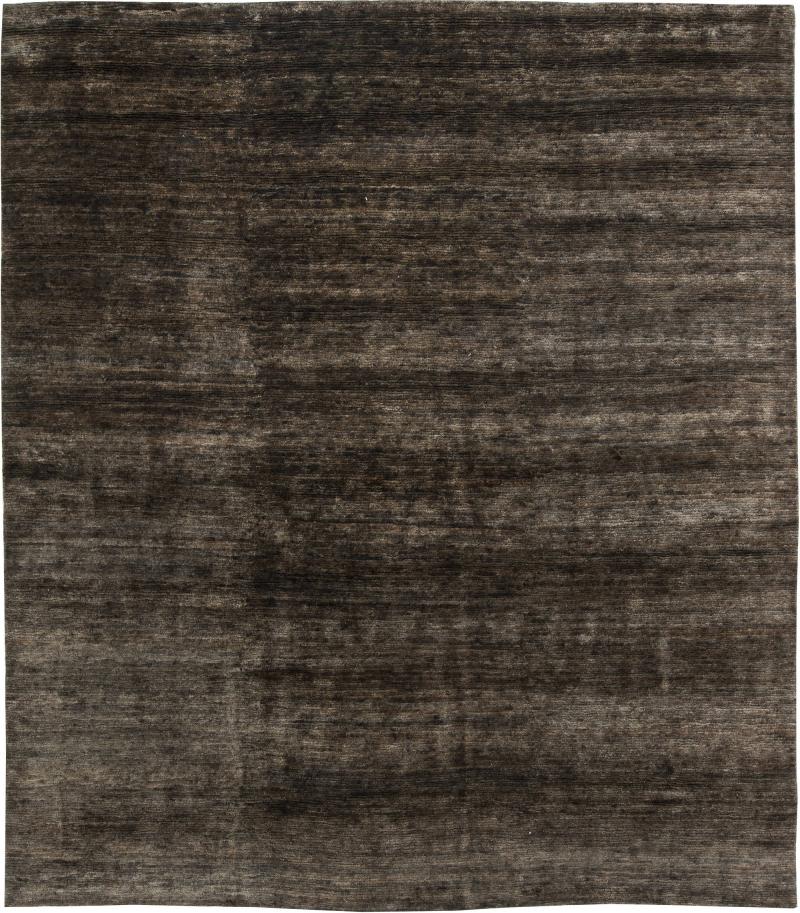 Doris Leslie Blau Collection Custom Brown Hand Knotted Hemp Carpet