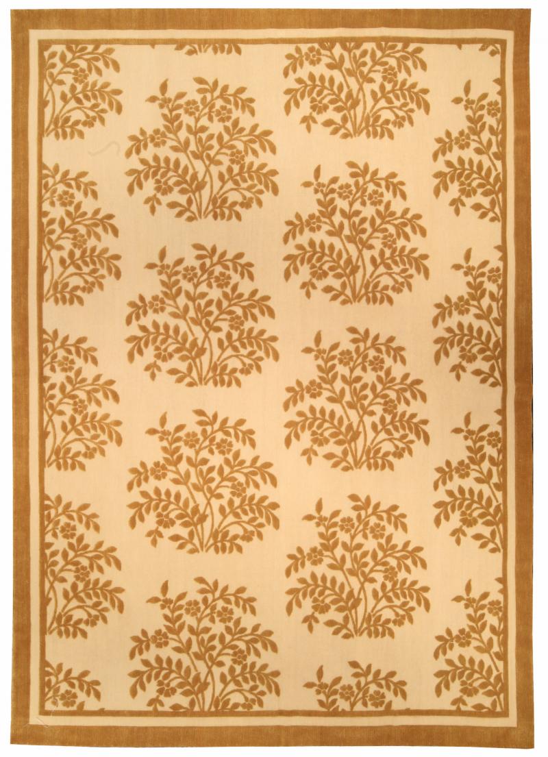 Doris Leslie Blau Collection Design Handmade Rug in Brown and Orange