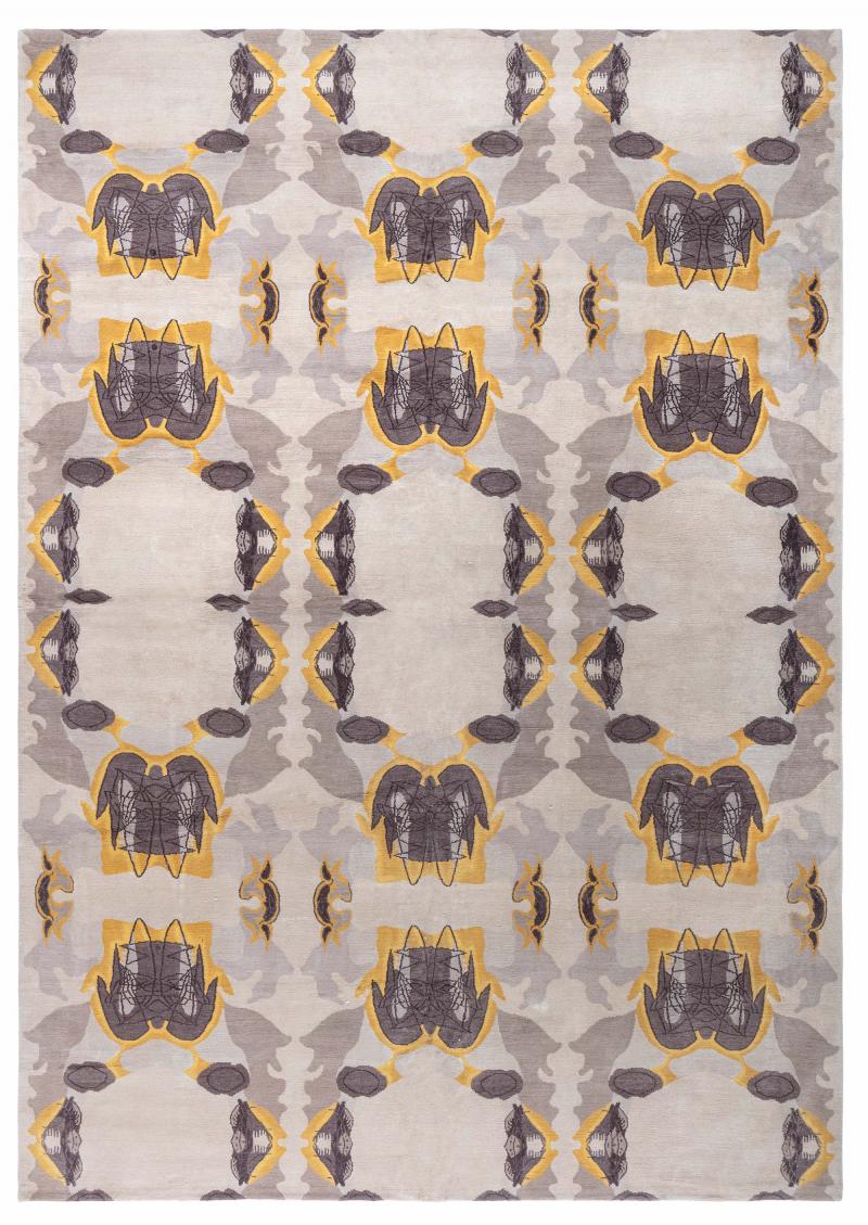 Doris Leslie Blau Collection Eskayel Culebra Cubic Abstract Handmade Wool Rug