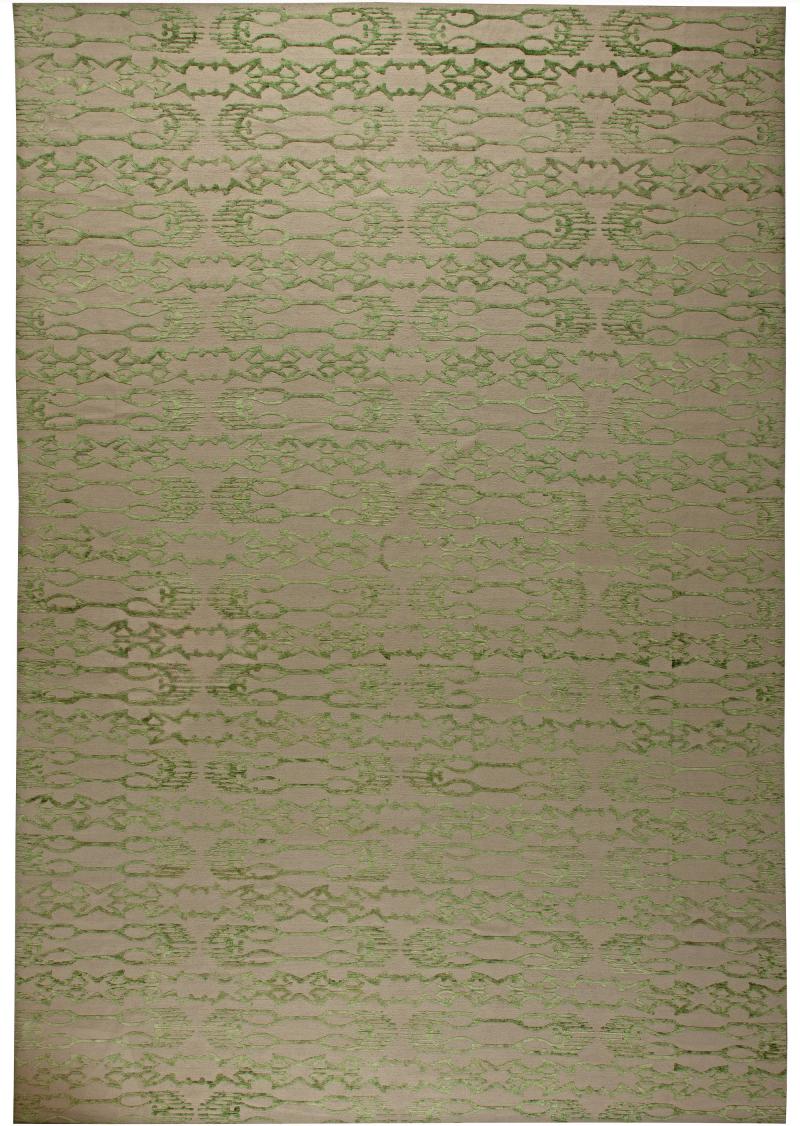 Doris Leslie Blau Collection Extra Large Tibetan Rug in Pinky Beige and Green