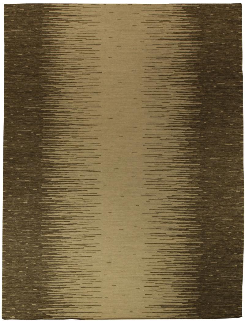 Doris Leslie Blau Collection Forel Scandinavian Style Brown Beige Wool Rug