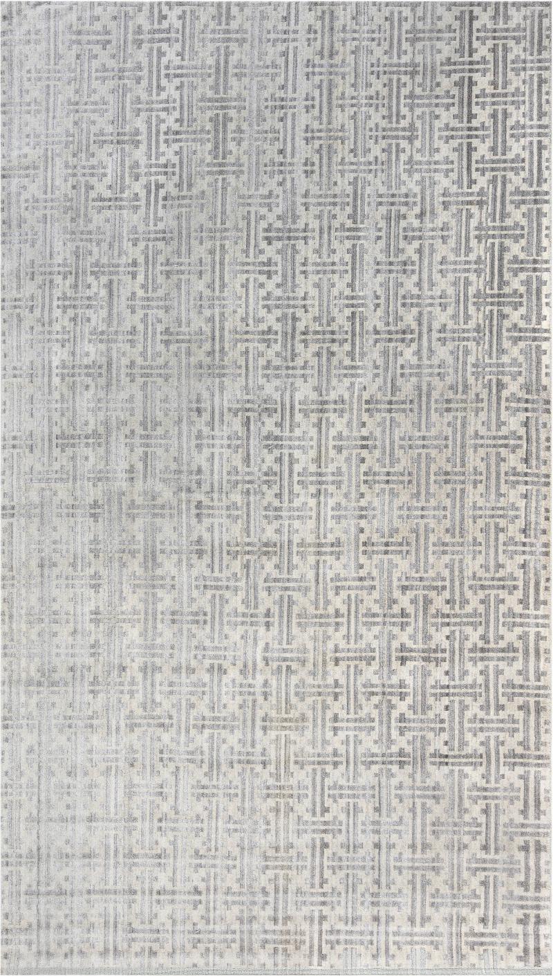 Doris Leslie Blau Collection Gray Terra Rug in Natural Wool