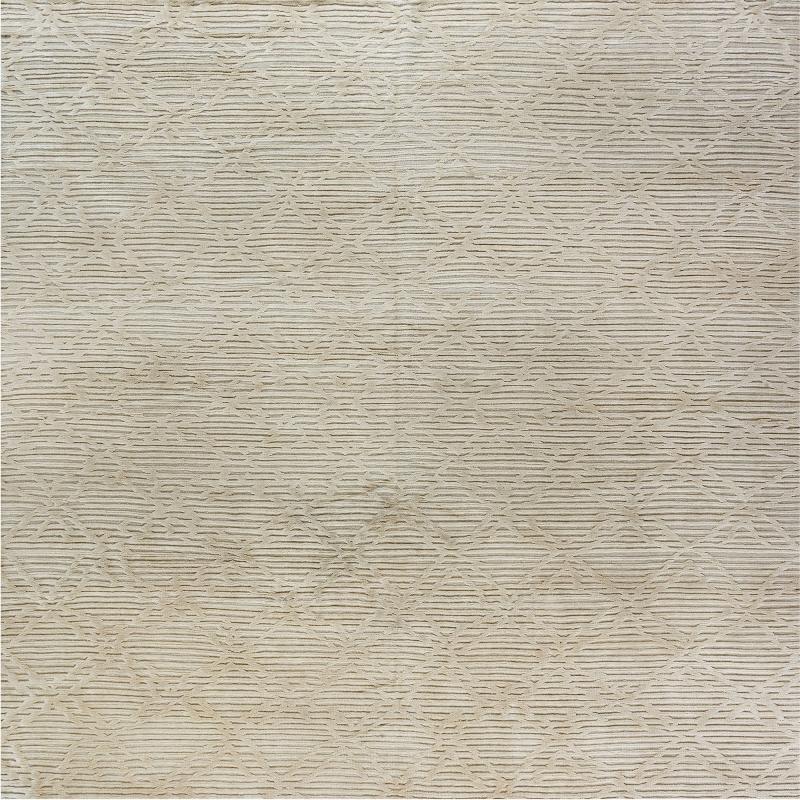 Doris Leslie Blau Collection High Low Modern Beige Handmade Wool Rug
