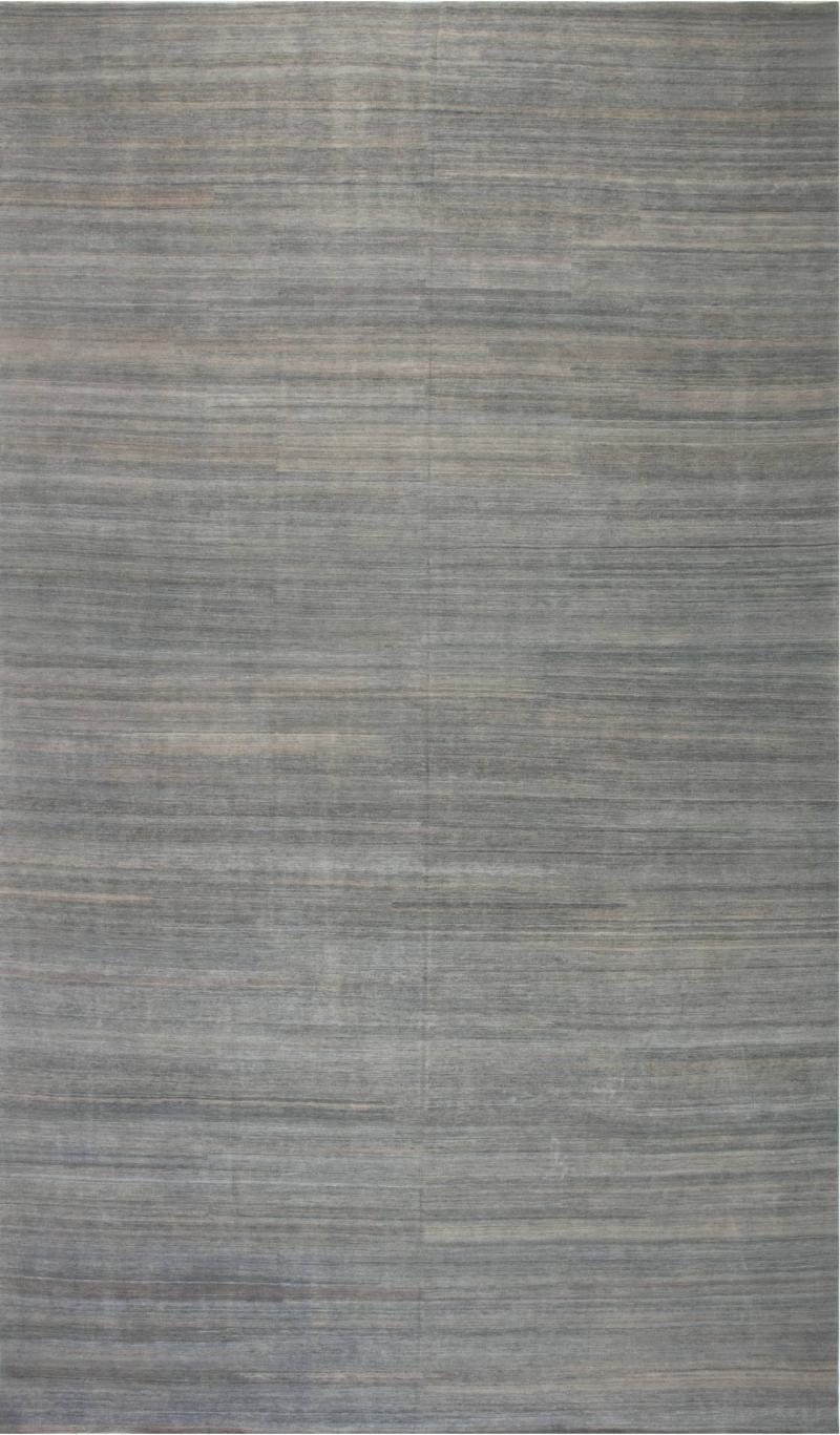 Doris Leslie Blau Collection High Quality Oversized Modern Gray Handmade Rug