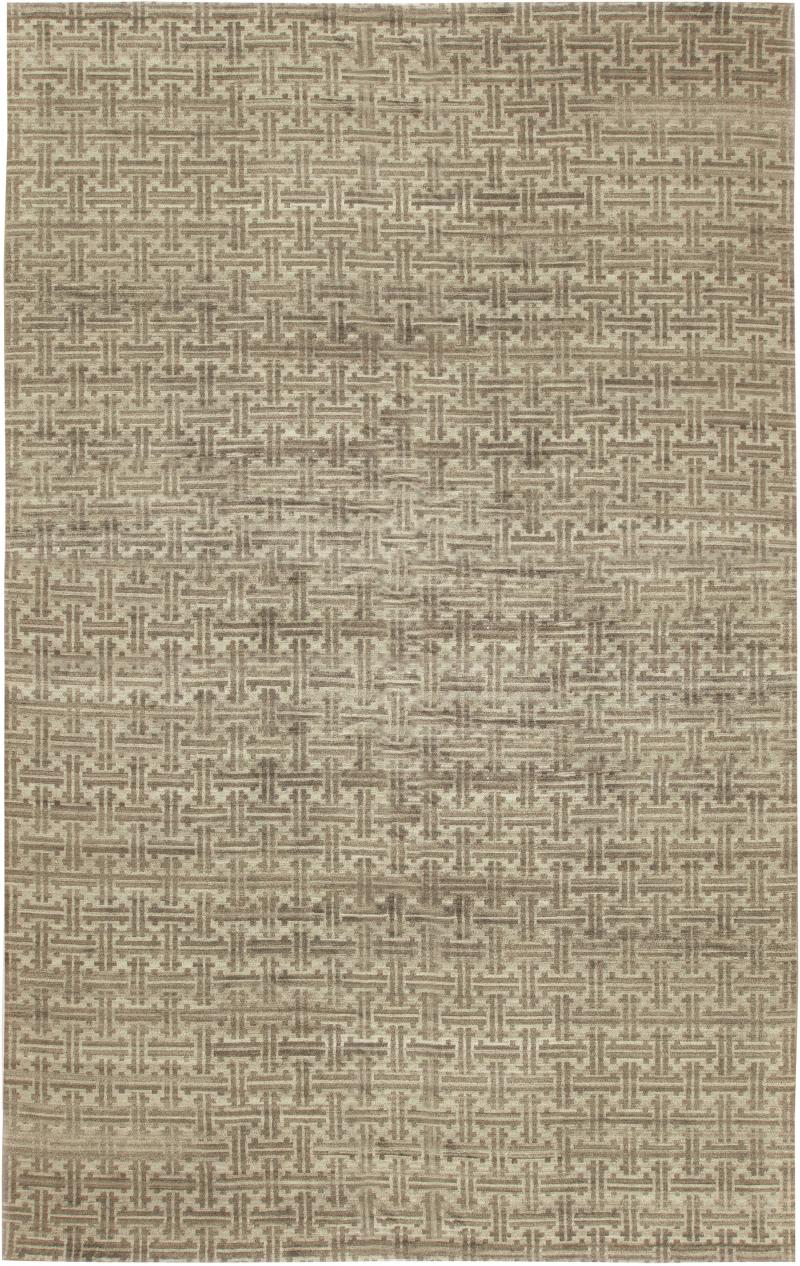 Doris Leslie Blau Collection High Quality Terra Beige Brown Rug in Natural Wool