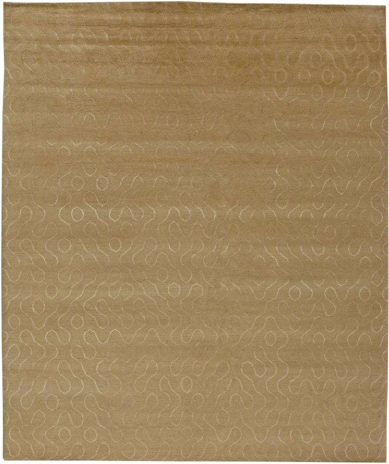 Doris Leslie Blau Collection High quality Contemporary Brown Gold Tibetan Rug