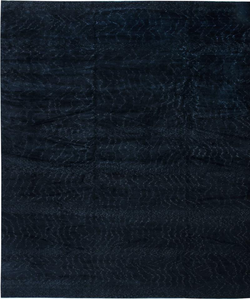 Doris Leslie Blau Collection High quality Contemporary Solid Midnight Rug II
