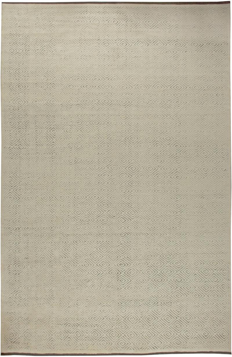 Doris Leslie Blau Collection High quality Extra Large High Low Lattice Wool Rug