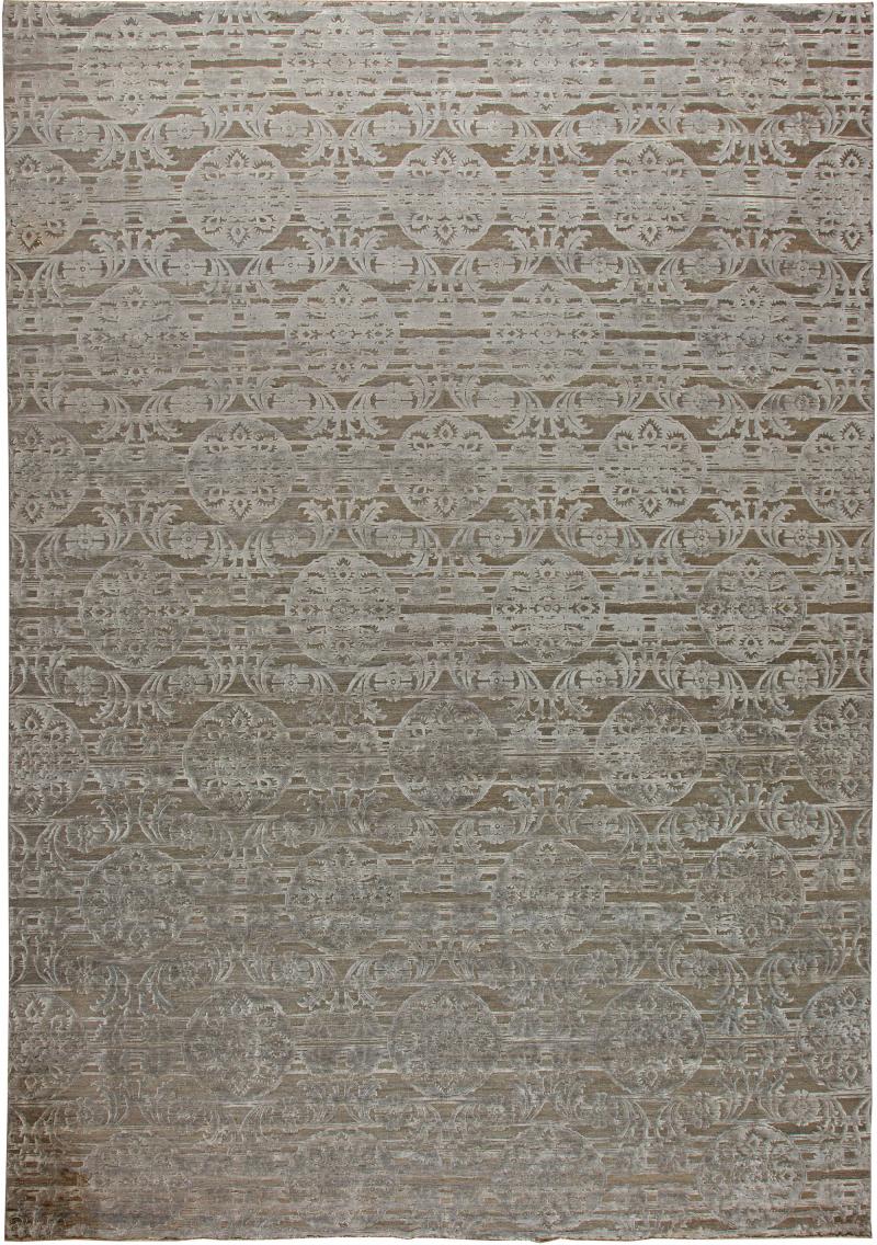 Doris Leslie Blau Collection Large Bold Floral Design Handmade Custom Rug