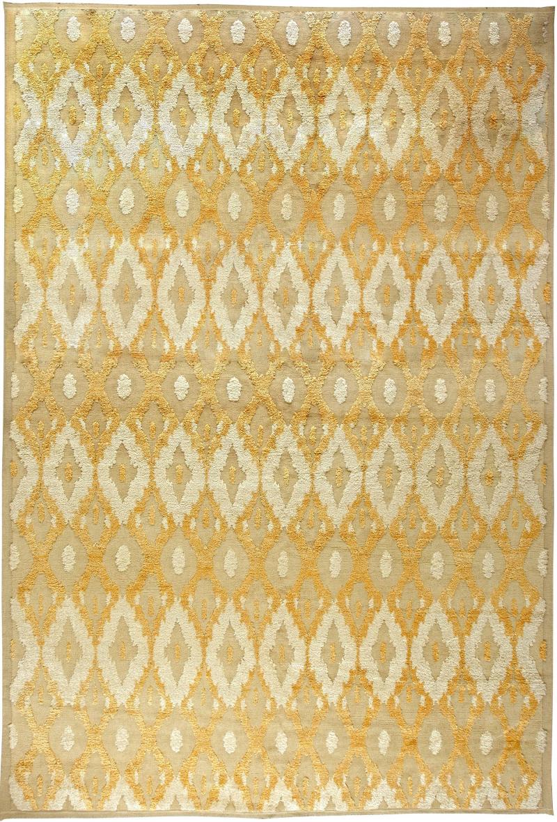 Doris Leslie Blau Collection Large One of a kind Bold Kasuri Handmade Wool Rug