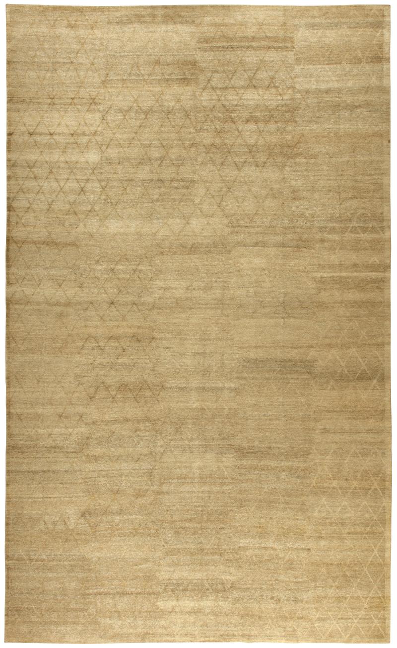 Doris Leslie Blau Collection Modern Soho Gold Hand Knotted Wool Rug