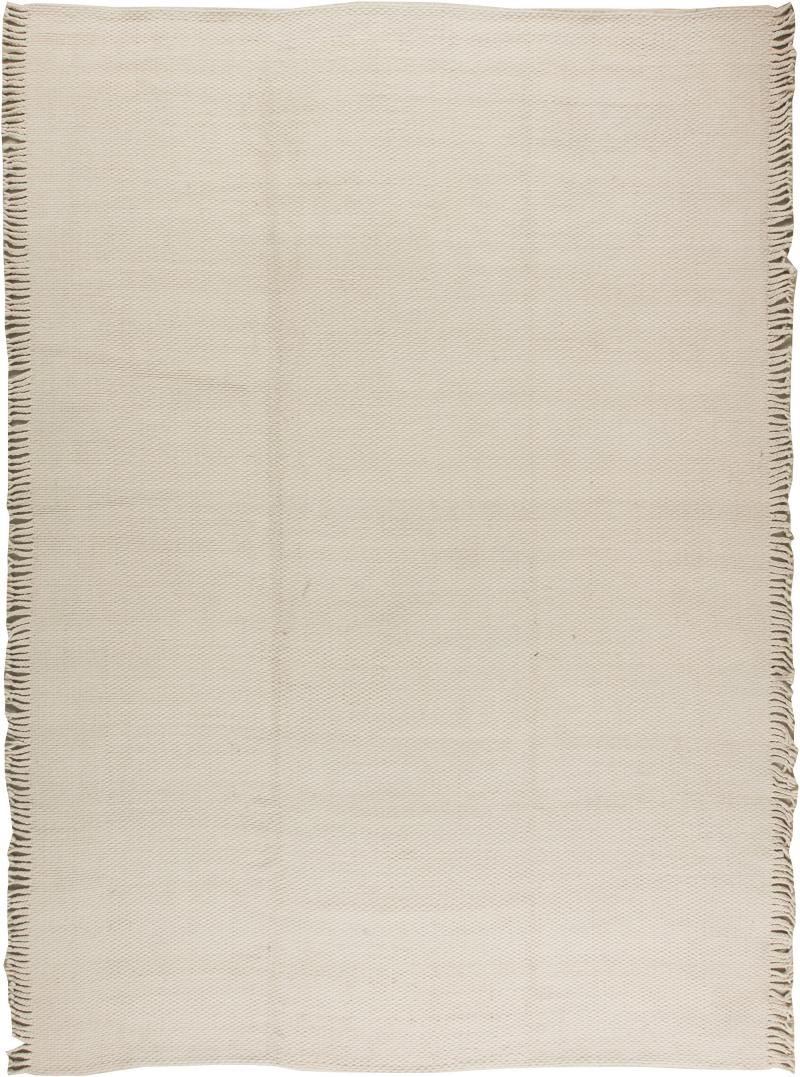 Doris Leslie Blau Collection Modern Solid Beige Flat Weave Wool Rug