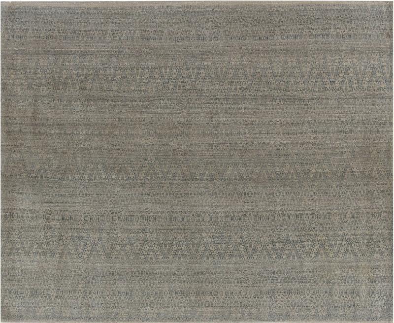 Doris Leslie Blau Collection New Traditional Inspired Beige Blue Wool Rug
