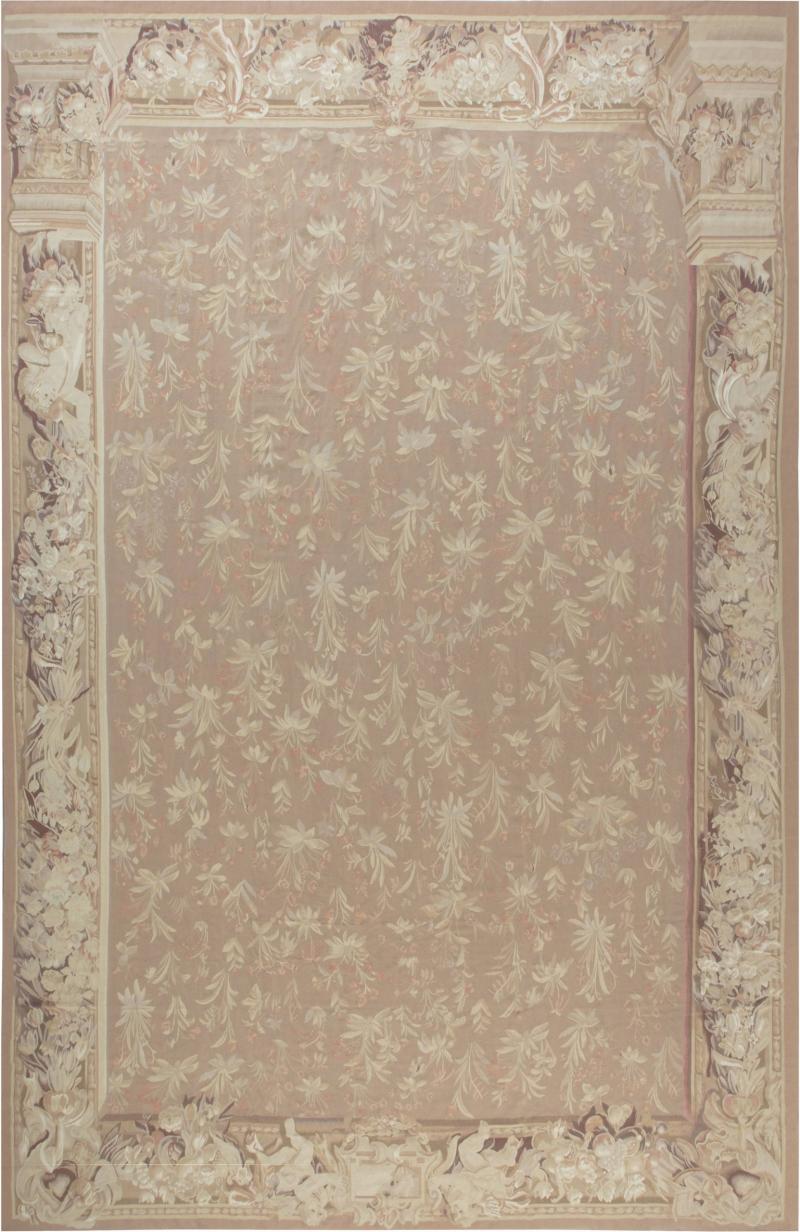 Doris Leslie Blau Collection One of a Kind Bessarabian Floral Design Brown Rug