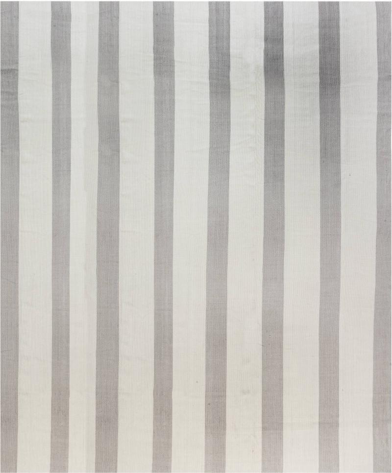 Doris Leslie Blau Collection Oversized Modern Striped Beige Gray Flat Weave Rug