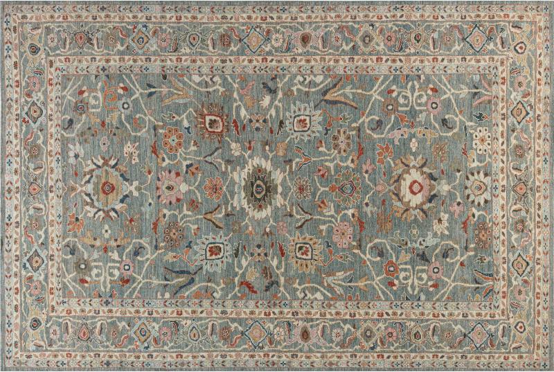Doris Leslie Blau Collection Sultanabad Inspired Beige Blue Brown Pink Rug