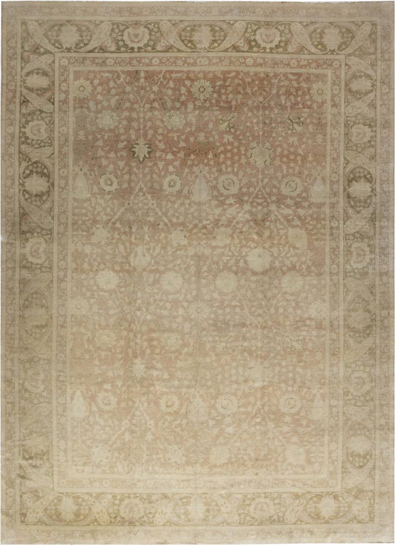 Doris Leslie Blau Collection Traditional Oriental Inspired Beige Wool Rug