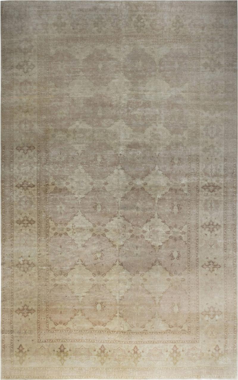 Doris Leslie Blau Collection Traditional Tabriz Inspired Beige Handmade Wool Rug