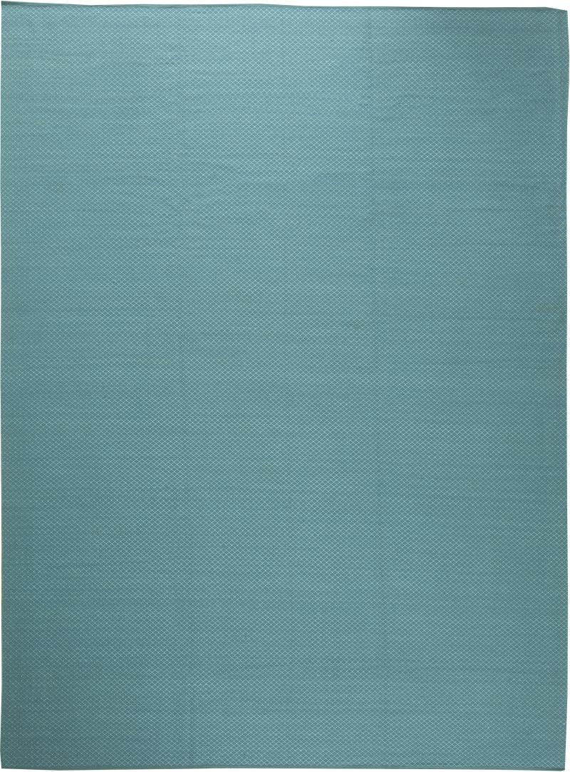 Doris Leslie Blau Collection Turquoise Geometric Design Flat weave Viscose Rug