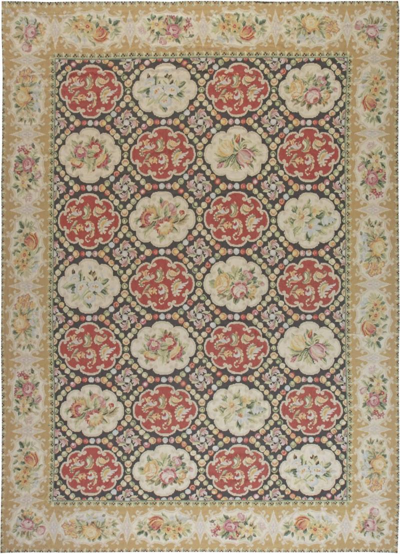 Doris Leslie Blau Colllection Bessarabian Floral Design Wool Rug