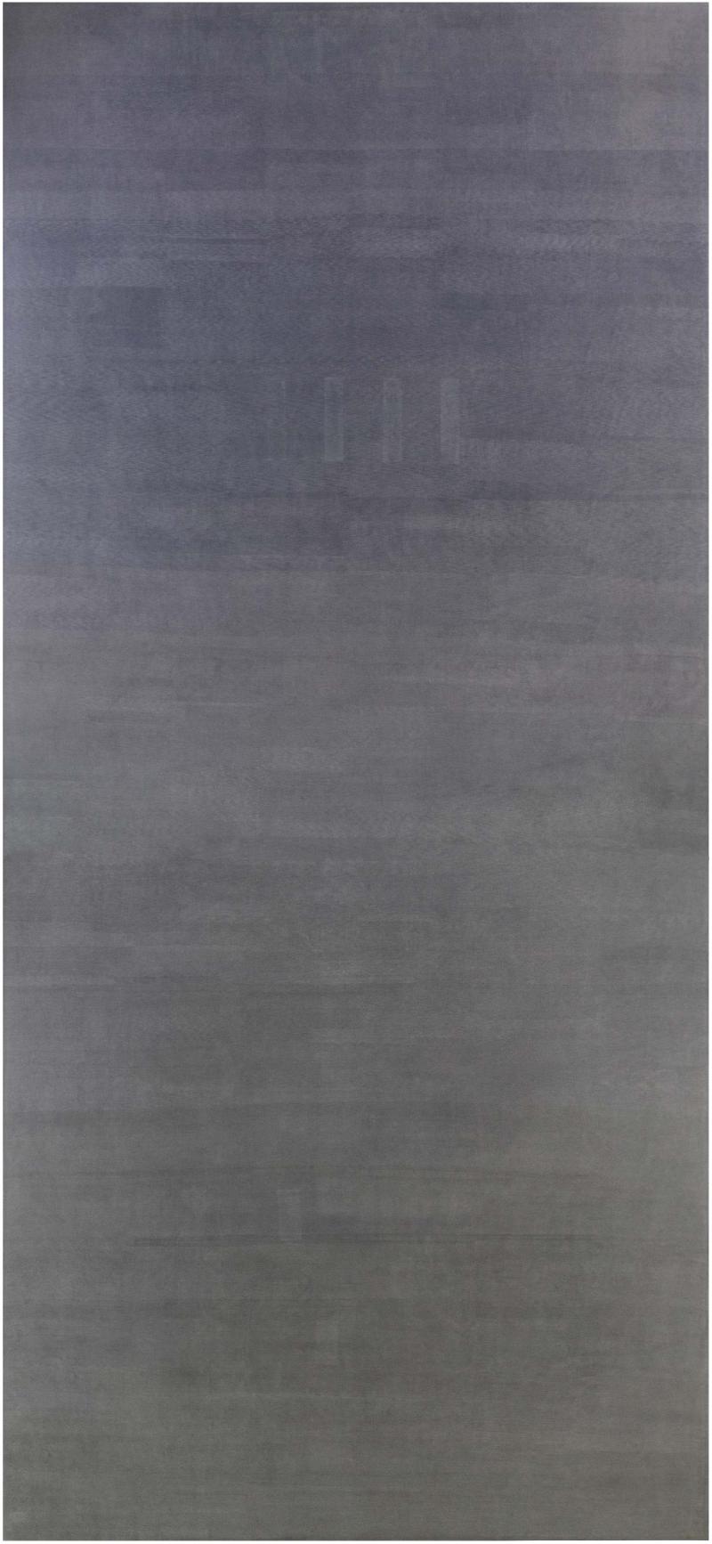 Doris Leslie Blau Oversized Solid Smoky Amethyst Handmade Mohair Modern Rug
