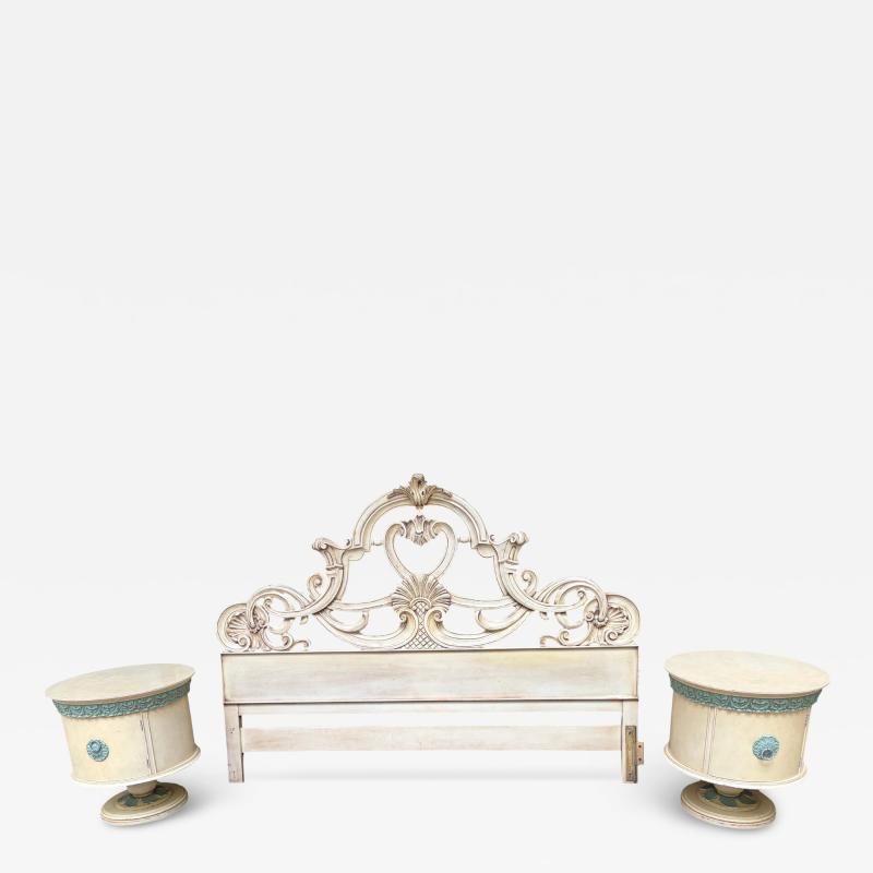Dorothy Draper Amazing Hollywood Regency Kingsize Headboard Scroll Dorothy Draper