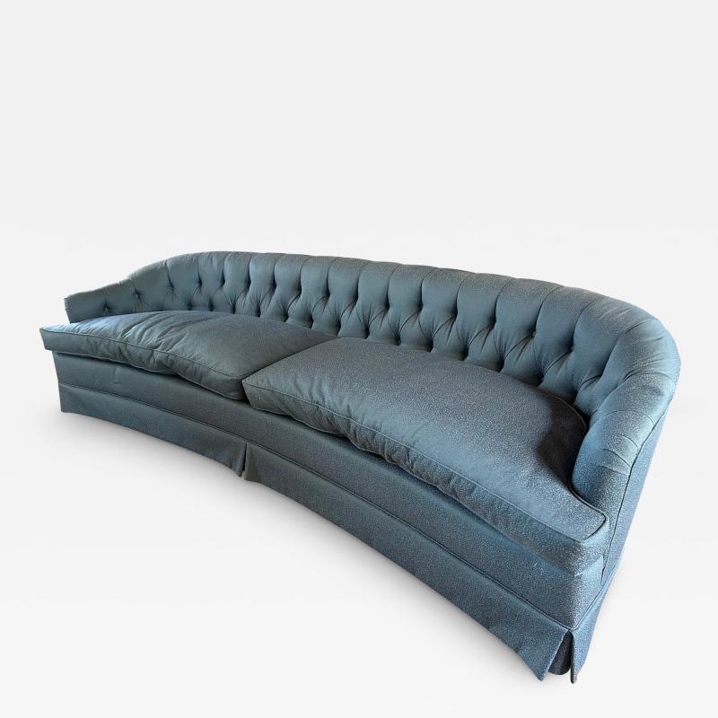 Dorothy Draper Spectacular Dorothy Draper style Curved Tufted Sofa Hollywood Regency