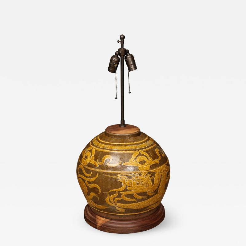 Dragon Jar Table Lamp