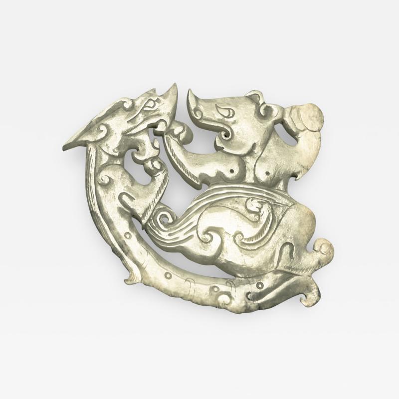 Dragon and Bear Plaque Pendant