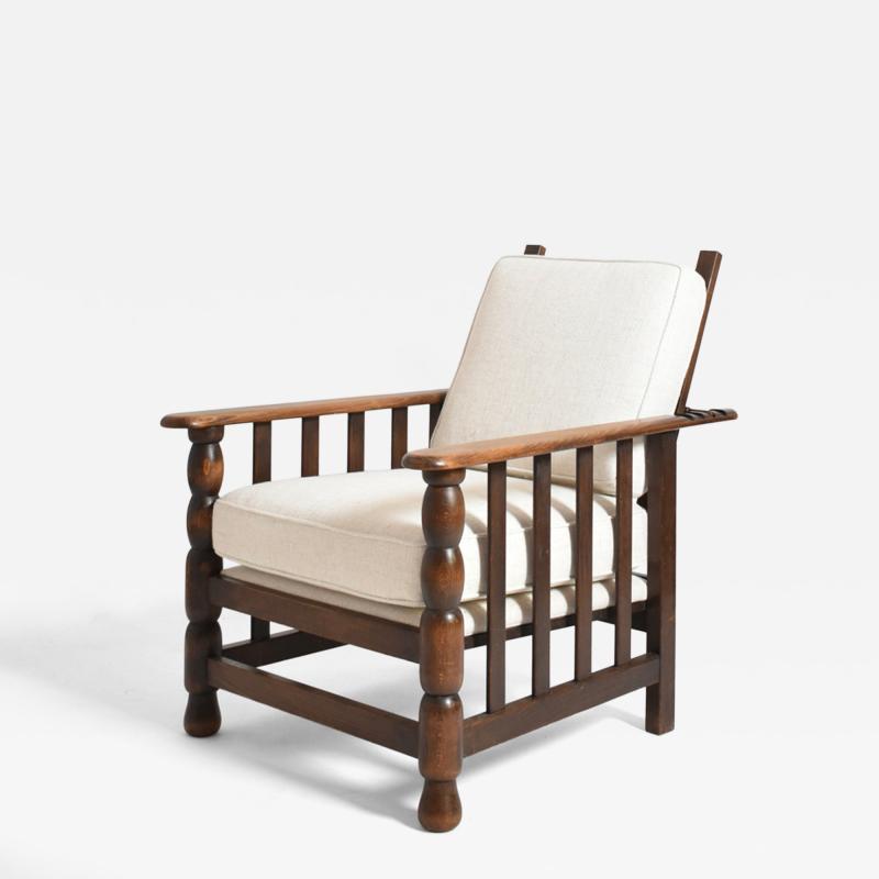 Dudouyt style oak armchair 1940s 
