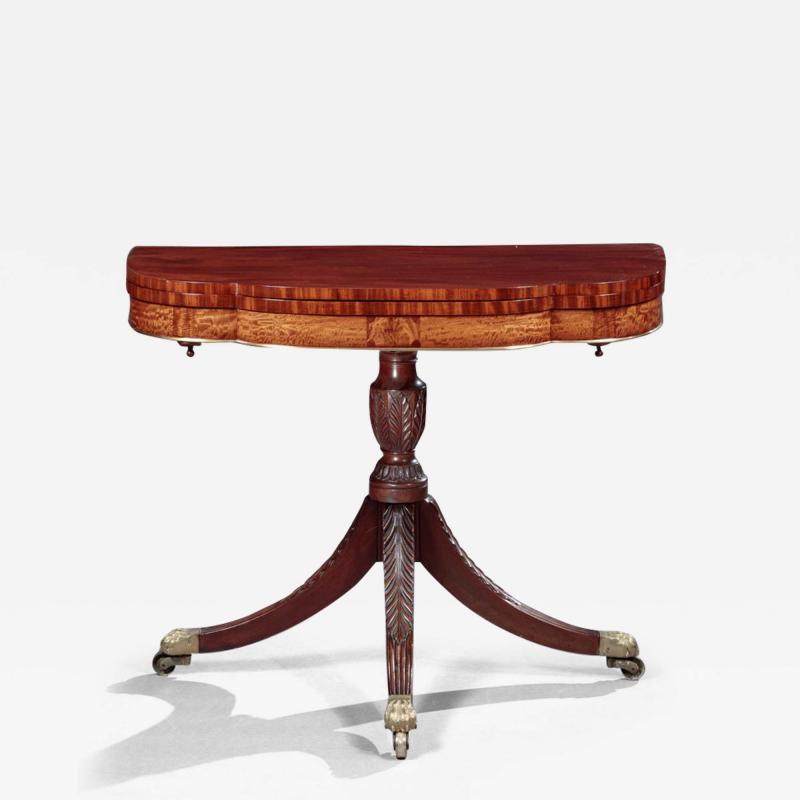 Duncan Phyfe FEDERAL TRICK LEG CARD TABLE