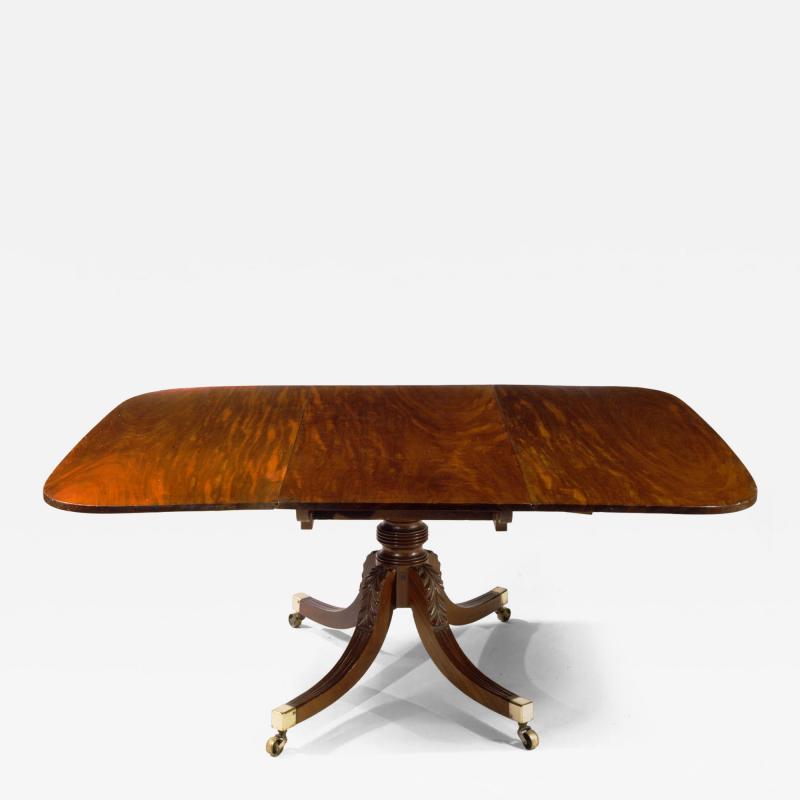 Duncan Phyfe Sheraton Carved Mahogany Dining Table