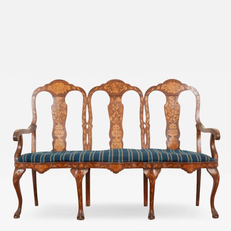 Dutch 18th Century Marquetry Settee