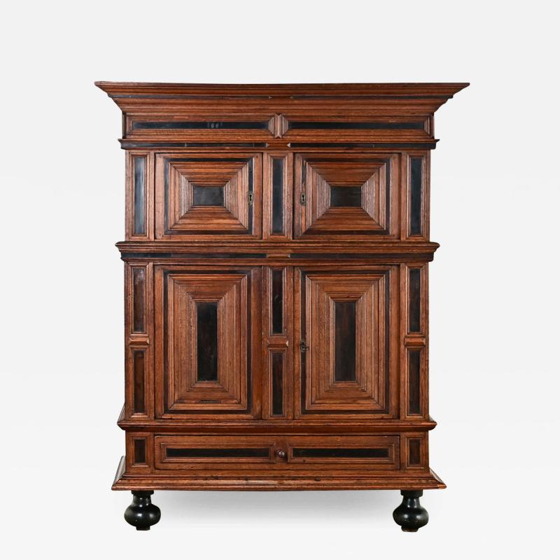 Dutch 18th Century Oak Ebonized Armoire