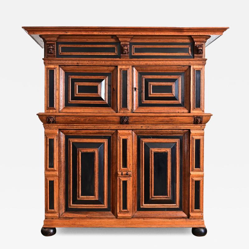 Dutch 18th Century Oak and Ebony Kussenkast