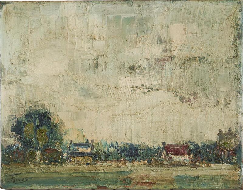 Dutch Landscape Oil on Canvas 1940s