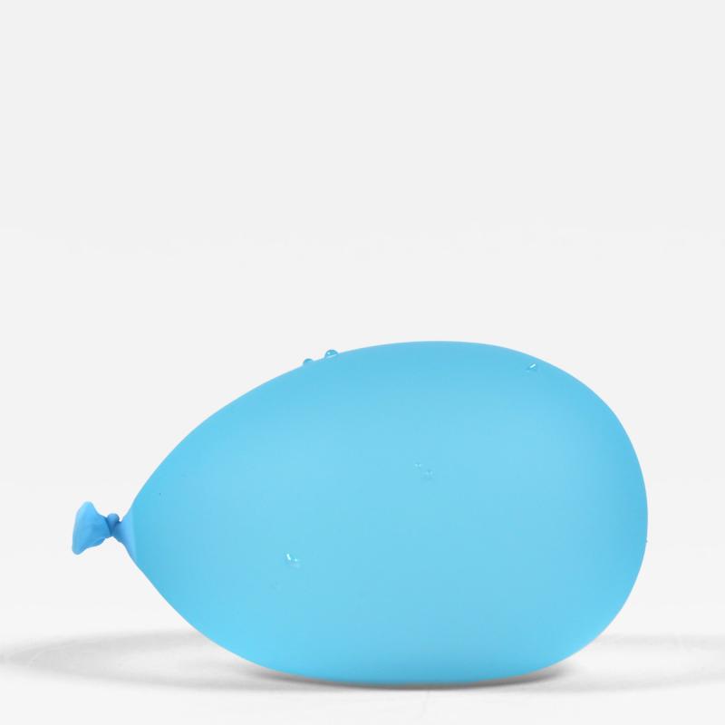 Dylan Martinez Glass Sculpted Water Balloon Light Blue with Droplets