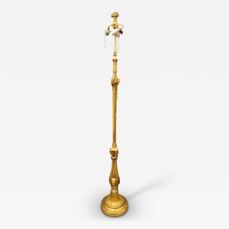 E F Caldwell and Company Gilt Bronze Floor Lamp